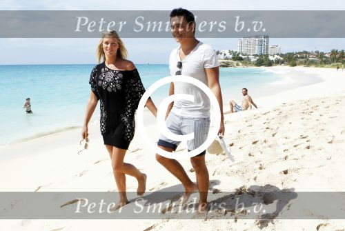 Sint Maarten 10 november 2011
Jan Smit en zijn vrouw Liza op het strand de dag voor hun trouwen.
Peter Smulders bv