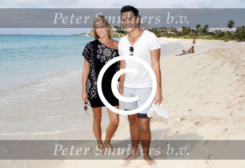 Sint Maarten 10 november 2011
Jan Smit en zijn vrouw Liza op het strand de dag voor hun trouwen.
Peter Smulders bv