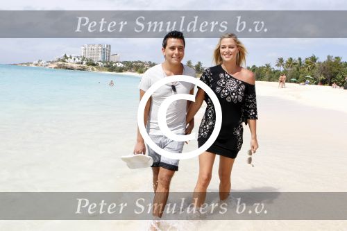 Sint Maarten 10 november 2011
Jan Smit en zijn vrouw Liza op het strand de dag voor hun trouwen.
Peter Smulders bv