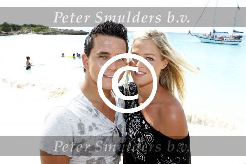 Sint Maarten 10 november 2011
Jan Smit en zijn vrouw Liza op het strand de dag voor hun trouwen.
Peter Smulders bv