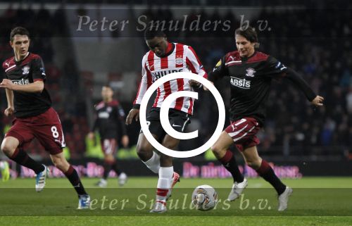 Eindhoven, 15 December 2011
PSV-Rapi Boekarest, eindstand 2-1
6e UEFA EuropaLeague wedstrijd
Jetro Willems
Foto Junior Smulders