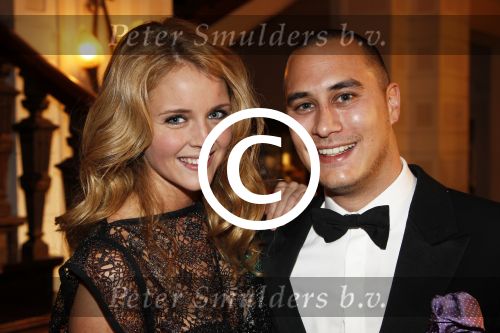 Amsterdam 24 november 2011
Uitreiking Beau monde awards in het Amstel hotel. Liza Sips met vriend
Peter Smulders bv