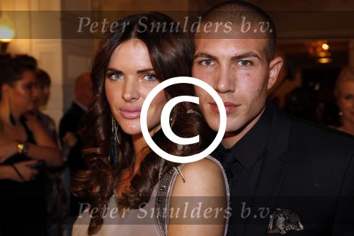 Amsterdam 24 november 2011
Uitreiking Beau monde awards in het Amstel hotel. Sylvia Geerssen met vriend
Peter Smulders bv