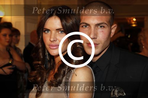 Amsterdam 24 november 2011
Uitreiking Beau monde awards in het Amstel hotel. Sylvia Geerssen met vriend
Peter Smulders bv