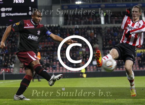 Eindhoven, 15 December 2011
PSV-Rapi Boekarest, eindstand 2-1
6e UEFA EuropaLeague wedstrijd
Tim Matavz
Foto Junior Smulders