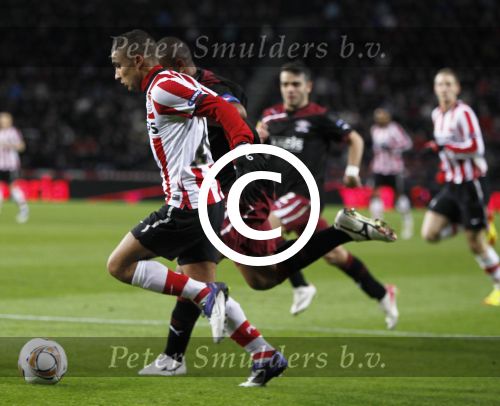 Eindhoven, 15 December 2011
PSV-Rapi Boekarest, eindstand 2-1
6e UEFA EuropaLeague wedstrijd
Zakaria Labyad
Foto Junior Smulders