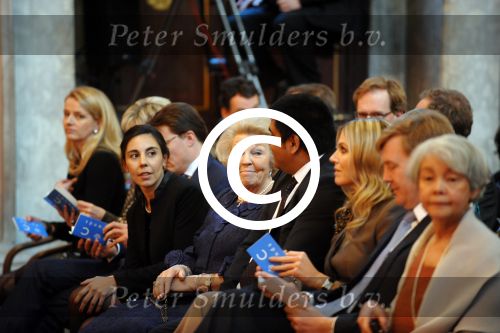 Amsterdam 12 december 2012
Uitreiking prins Claus prijzen in het paleis op de dam.
Koningin Beatrix Prins Willem Alexander prinses Maxima Prinses Mabel Prins Constantijn en Prinses Laurentien zijn aanwezig.
Peter Smulders bv