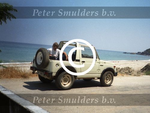 Samos (Griekenland) 17 Juli 1986
Rob de Nijs en Belinda Meuldijk met hun kinderen op het eiland Samos
Foto Peter Smulders BV