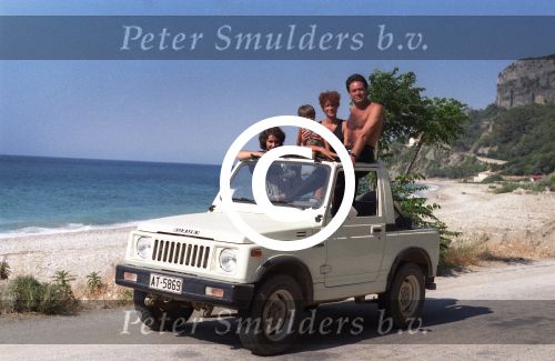 Samos (Griekenland) 17 Juli 1986
Rob de Nijs en Belinda Meuldijk met hun kinderen op het eiland Samos
Foto Peter Smulders BV