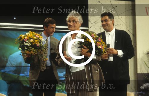 Hilversum, 
Jack v Geldert intervieuwt Johan Cruijff en zn moeder Cruijff
Foto Peter Smulders BV