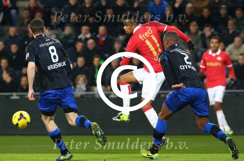 Eindhoven, 23 November 2013 Kompetitiewedstrijd PSV-SC Heerenveen, eindstand 1-1 Seizoen 2013-2014
Jurgen Locadia
Foto Peter Smulders BV