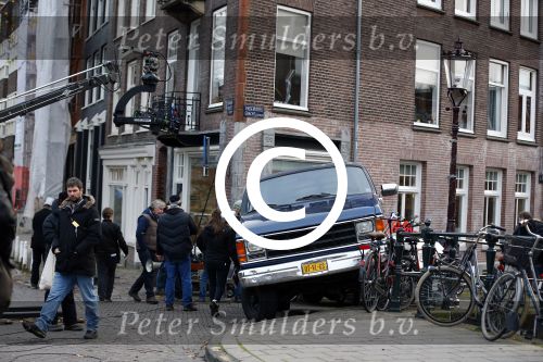 Amsterdam 26 november 2013
Mark v Eeuwen tijdens de opnames van de film kidnap of Freddy Heineken in Amsterdam.