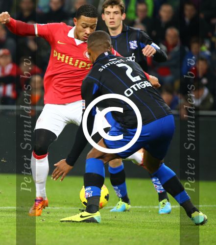 Eindhoven, 23 November 2013 PSV-SC Heerenveen, eindstand 1-1
Kompetitie, Seizoen 2013-2014
Memphis Depay
Foto Edwin Smulders