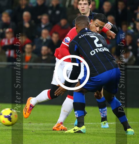 Eindhoven, 23 November 2013 PSV-SC Heerenveen, eindstand 1-1
Kompetitie, Seizoen 2013-2014
Memphis Depay
Foto Edwin Smulders
