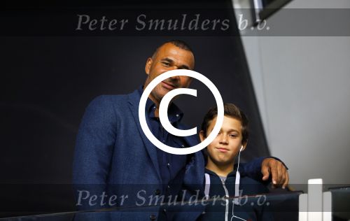 Amsterdam 19 november 2013
Ruud Gullit met zijn zoon Maxim in de arena bij Nederland Columbia
