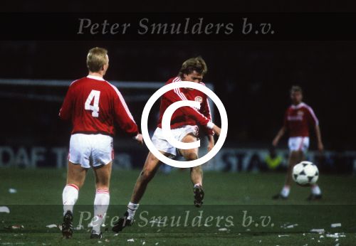 Eindhoven,1 maart 1989 Soren Lerby  tijdens PSV-Real Madris
Foto Peter Smulders Bv