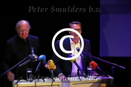 Amsterdam 17 december 2014Joop v d Ende en Albert Verlinde maken bekend op persconferentie in gebouw van Stage holding dat ze samen gaan werken.
