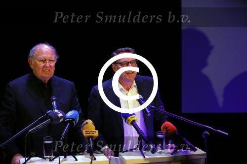 Amsterdam 17 december 2014Joop v d Ende en Albert Verlinde maken bekend op persconferentie in gebouw van Stage holding dat ze samen gaan werken.