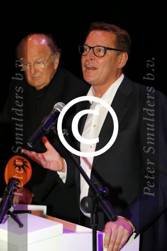 Amsterdam 17 december 2014Joop v d Ende en Albert Verlinde maken bekend op persconferentie in gebouw van Stage holding dat ze samen gaan werken.