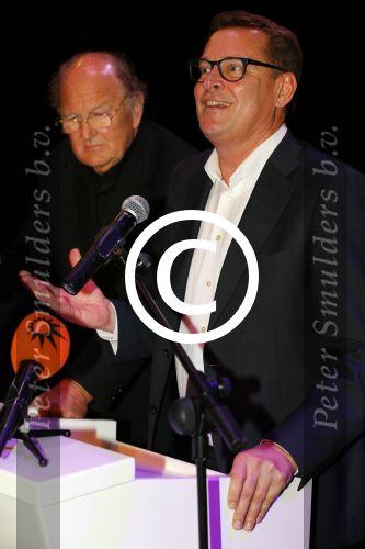 Amsterdam 17 december 2014Joop v d Ende en Albert Verlinde maken bekend op persconferentie in gebouw van Stage holding dat ze samen gaan werken.