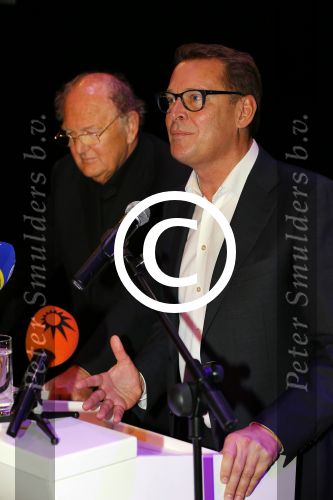 Amsterdam 17 december 2014Joop v d Ende en Albert Verlinde maken bekend op persconferentie in gebouw van Stage holding dat ze samen gaan werken.