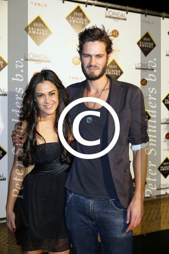 Amsterdam 9 december 2014
Grazia Style awards uitreiking in vondelpark CS.
Anna Alicia Sklias met vriend