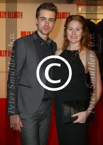 Scheveningen 30 november 2014
Premiere Billy Elliot in het circustheater.
Beau Schneider met vriendin