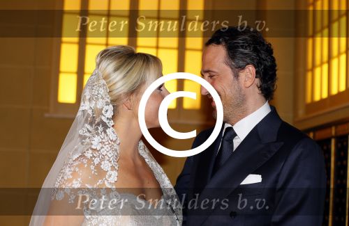 London, 15 December 2014
Trouwen Chantal Janzen met haar man Marco Geeratz 
Foto Peter Smulders BV