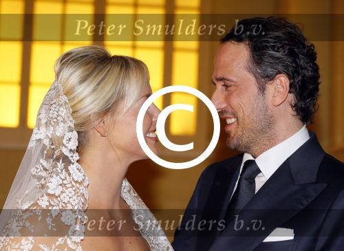 London, 15 December 2014
Trouwen Chantal Janzen met haar man Marco Geeratz 
Foto Peter Smulders BV