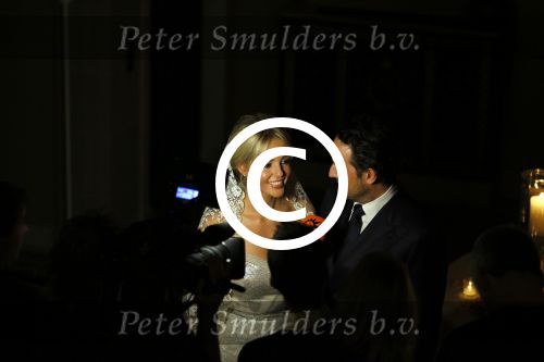 London, 15 December 2014
Trouwen Chantal Janzen met haar man Marco Geeratz 
Foto Peter Smulders BV