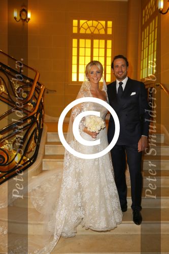 London, 15 December 2014
Trouwen Chantal Janzen met haar man Marco Geeratz 
Foto Peter Smulders BV