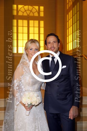 London, 15 December 2014
Trouwen Chantal Janzen met haar man Marco Geeratz 
Foto Peter Smulders BV