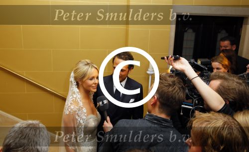 London, 15 December 2014
Trouwen Chantal Janzen met haar man Marco Geeratz 
Foto Peter Smulders BV