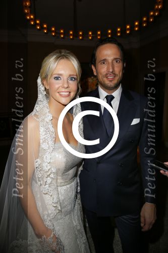 London, 15 December 2014
Trouwen Chantal Janzen met haar man Marco Geeratz 
Foto Peter Smulders BV
