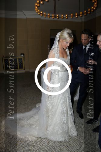 London, 15 December 2014
Trouwen Chantal Janzen met haar man Marco Geeratz 
Foto Peter Smulders BV