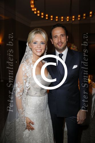 London, 15 December 2014
Trouwen Chantal Janzen met haar man Marco Geeratz 
Foto Peter Smulders BV