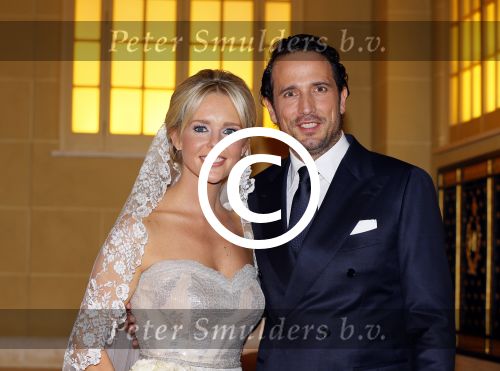 London, 15 December 2014
Trouwen Chantal Janzen met haar man Marco Geeratz 
Foto Peter Smulders BV
