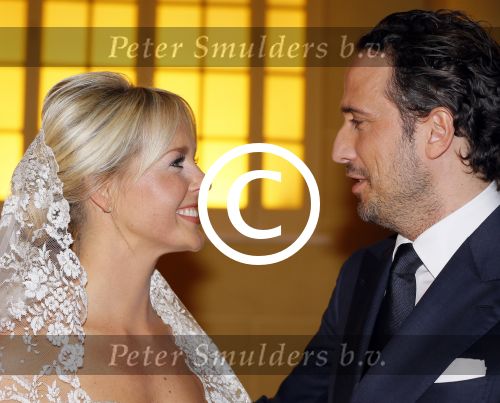 London, 15 December 2014
Trouwen Chantal Janzen met haar man Marco Geeratz 
Foto Peter Smulders BV