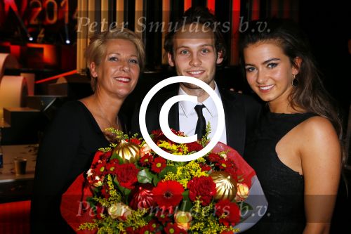 Amsterdam 16 december 2014
Sportman van het jaar verkiezing in de RAI.
Daley Blind met vriendin en moeder