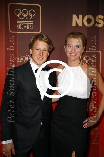 Amsterdam 16 december 2014
Sportman van het jaar verkiezing in de RAI.
Epke Zonderland met vriendin
