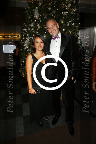 Amsterdam 11 december 2014
Luxery fair vip avond in de RAI. Eugenie Vossen met haar man Tom Huyskens