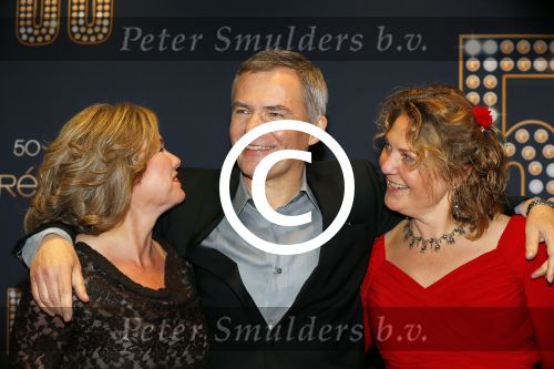 Utrecht 18 november 2014
Andre v Duin viert zijn 50 jarig artiesten bestaan in het Beatrix theater.
Herman Finkers met vrouw en een kennis