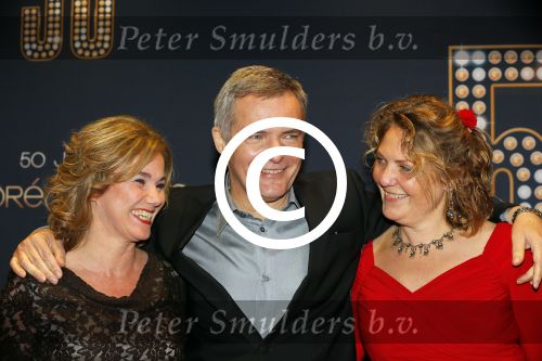Utrecht 18 november 2014
Andre v Duin viert zijn 50 jarig artiesten bestaan in het Beatrix theater.
Herman Finkers met vrouw en een kennis