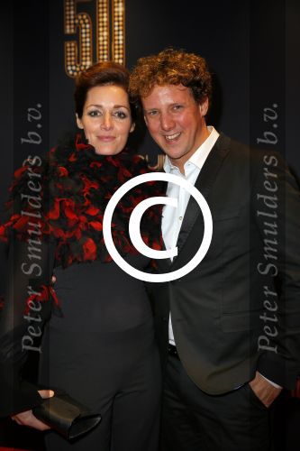 Utrecht 18 november 2014
Andre v Duin viert zijn 50 jarig artiesten bestaan in het Beatrix theater. Jochem Myjer met vrouw