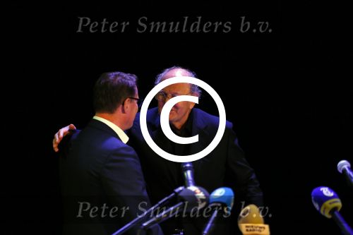 Amsterdam 17 december 2014Joop v d Ende en Albert Verlinde maken bekend op persconferentie in gebouw van Stage holding dat ze samen gaan werken.