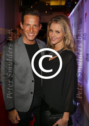 Amsterdam 12 november 2014
Feedie Launch Diner in restaurant Fifteen. Liza Sips met Morris Nieuwenhuis