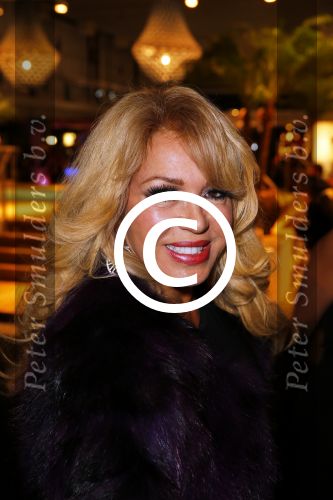 Amsterdam 11 december 2014
Luxery fair vip avond in de RAI. Patricia Paay met een kennis