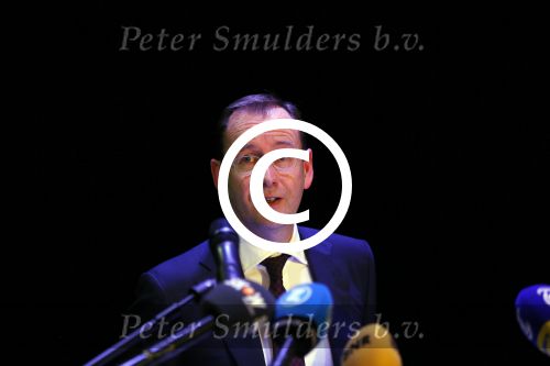 Amsterdam 17 december 2014Joop v d Ende en Albert Verlinde maken bekend op persconferentie in gebouw van Stage holding dat ze samen gaan werken.
Peter O\'Keeffe