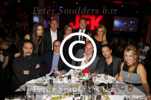Amsterdam 8 november 2014
JFK Gala in de harbour club. jaguar Range Rover tafel met oa Robert Doornbos en Chantal Bles