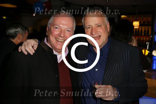 Amsterdam 7 december 2014
George Baker ( Hans Bouwens) vietr met familie en collega\'s zijn 70e verjaardag. George met Ronnie Tober